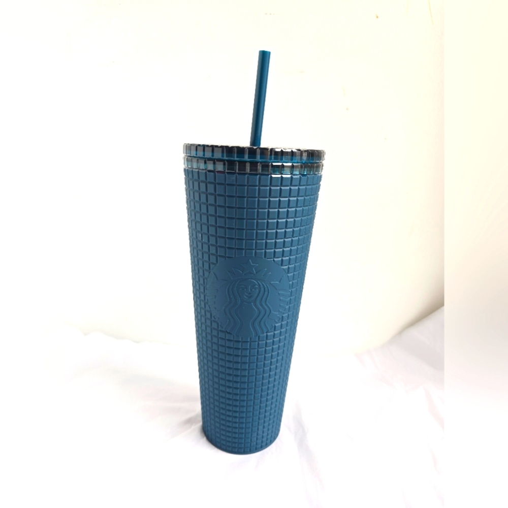 Starbucks Matte Blue Grid Venti Tumbler